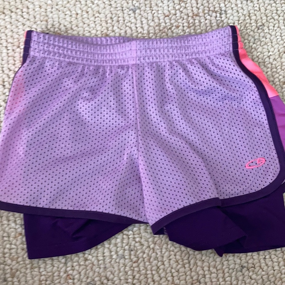 Champion Girls Athletic Shorts L (10-12) Purple